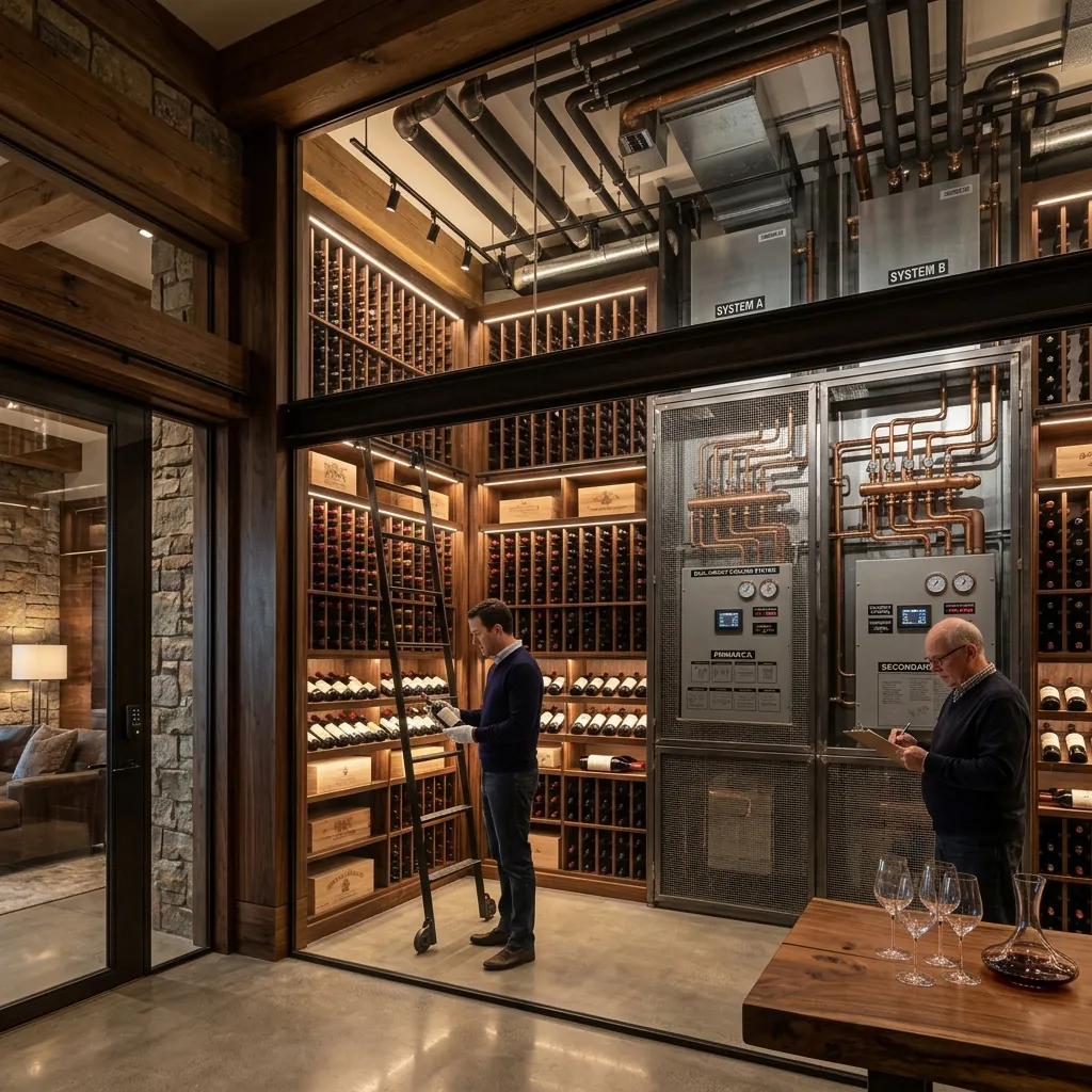 Wine Cellar Cooling Installation in Stanton, Orange County - Installation